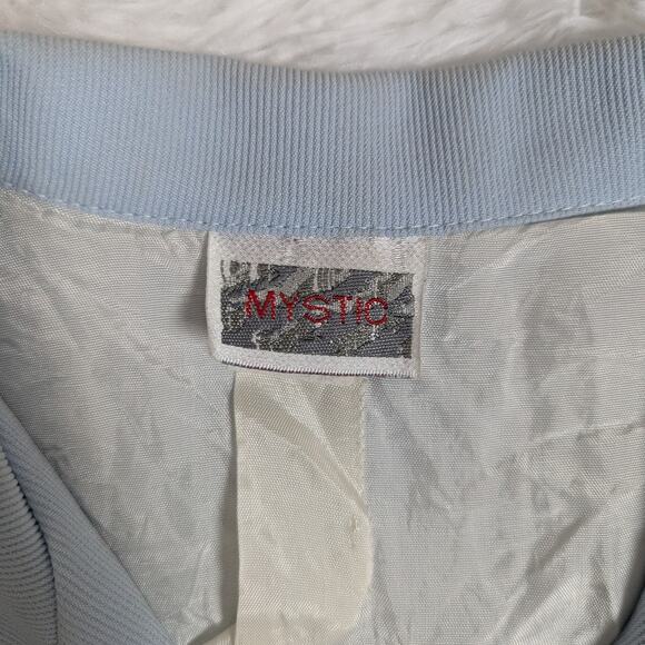 90s Mystic Collared Button Front Vest Peplum Waist Light Blue Size Large - Picture 4 of 8